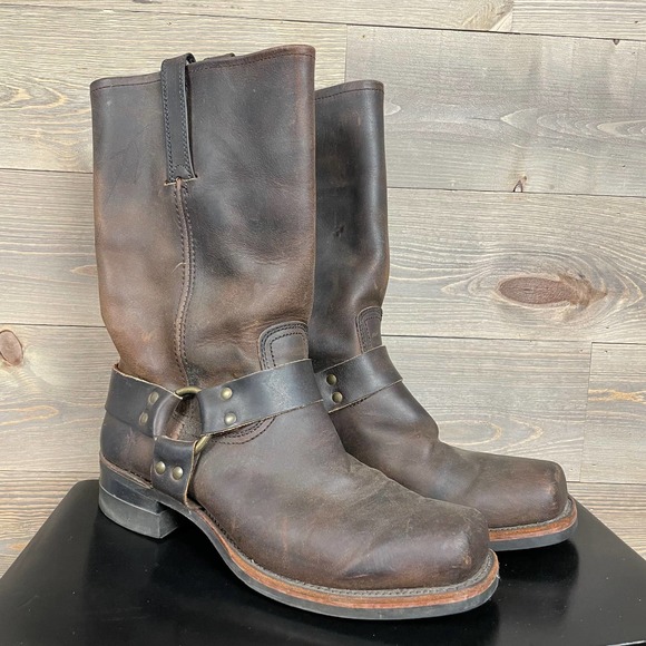 Frye Shoes - Frye Harness 12R Brown Leather Boots